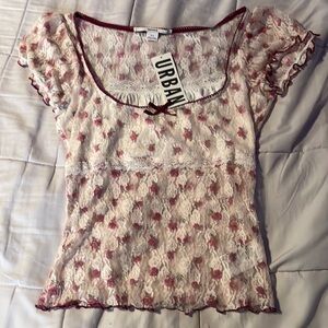 Urban outfitters Floral lace top